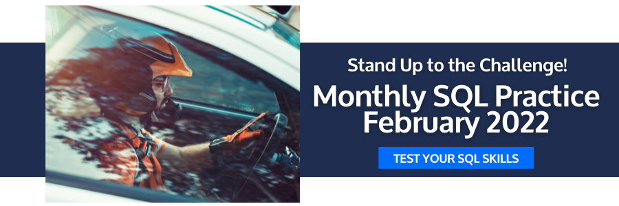 Monthly SQL Practice for February 2022 Banner